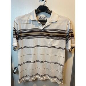 Hawks Bay Mens Polo (Brown & Cream) Size XL